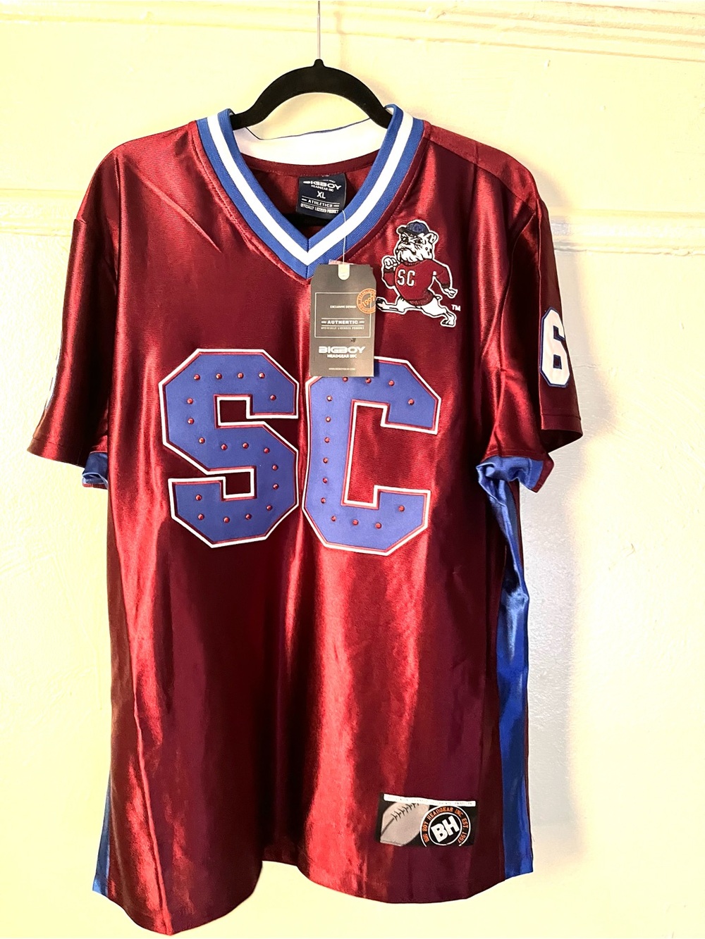 Big Boy Headgear Maroon Football Jersey
